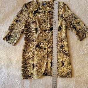 Dana Kay snake skin 3/4 sleeve jacket size 14